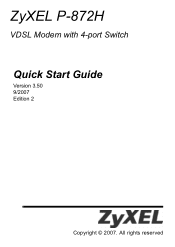 ZyXEL P-872H Quick Start Guide