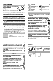 Alpine X109-WRA Kac-001 Installation Manual english