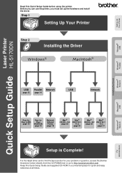 Brother International HL-5170DNLT Quick Setup Guide - English
