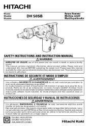 Hitachi DH50SBK Instruction Manual