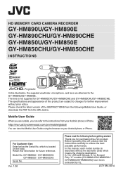 JVC GY-HM890U Instruction Manual