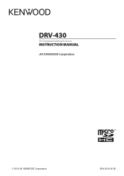 Kenwood DRV-430 Operation Manual
