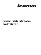 Lenovo 40Y7734 Safety Information