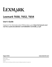 Lexmark T650DN User Guide