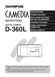 Olympus D-360L D-360L Instructions (English)