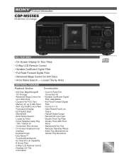 Sony CDP-M555ES Marketing Specifications