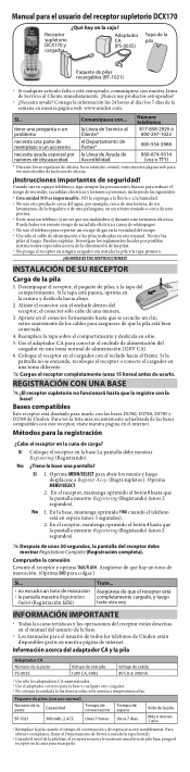 Uniden DCX170T Spanish Owner's Manual