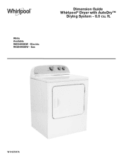 Whirlpool WED4985E Dimension Guide