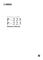 Yamaha P-223 P-225/P-223 Reference Manual