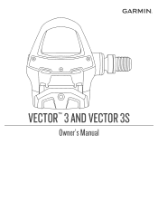 Garmin Vector 3/3S Owners Manual