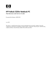 HP ProBook 5320m HP ProBook 5320m Notebook PC Maintenance and Service Guide