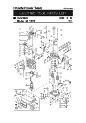 Hitachi M12V2 Parts List