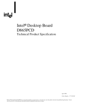 Intel BOXD865PCDL Product Specification
