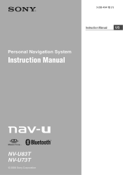 Sony NV-U83T Instruction Manual