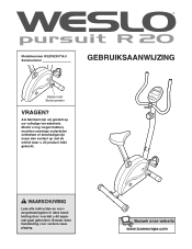 Weslo Pursuit R 20 Bike Dutch Manual