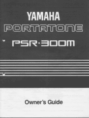 Yamaha PSR-300m Owner's Manual