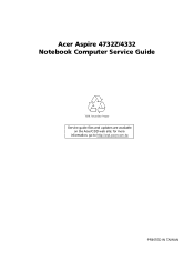 Acer Aspire 4732Z Acer Aspire 4332, Aspire 4732Z Series Service Guide