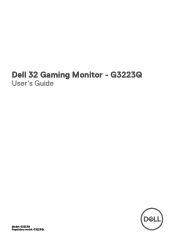 Dell 32 4K UHD Gaming G3223Q G3223Q Monitor Users Guide