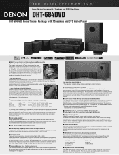 Denon DHT-684DVD Literature/Product Sheet