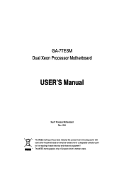 Gigabyte GA-7TESM Manual