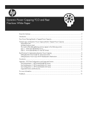 HP BL2x220c Dynamic Power Capping TCO and Best Practices White Paper (WW edition)