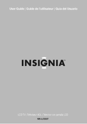 Insignia NS-LCD37 User Manual (English)