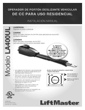 LiftMaster LA400UL Installation Manual - Spanish