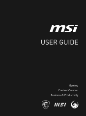 MSI Titan GT77 Quick Start Guide