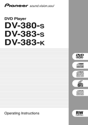 Pioneer DV383S Operating Instructions
