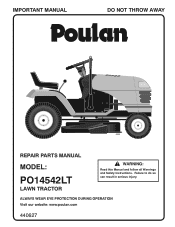 Poulan PO14542LT Parts Manual