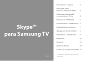 Samsung UN60F8000BF Skype Guide Ver.1.0 (Spanish)