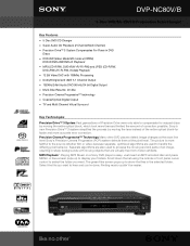 Sony DVP-NC80V Product Specifications