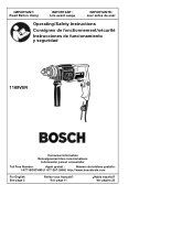Bosch 1169VSR Operating Instructions