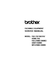 Brother International FAX-170 Service Manual