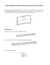 Epson BrightLink 696Ui Procedure for Measuring Projection Surface Flatness