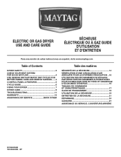 Maytag MEDC400BW Use & Care Guide