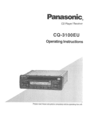 Panasonic CQ3100EU CQ3100EU User Guide