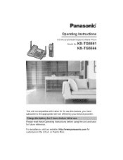 Panasonic KXTG5566 KXTG5561 User Guide