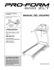 ProForm 600 Zlt Treadmill Spanish Manual