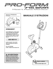 ProForm 715 Smr Bike Italian Manual