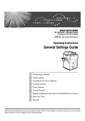 Ricoh Aficio MP 7000 S/P General Settings Guide