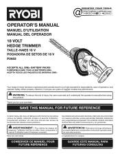 Ryobi P2603 Operator's Manual