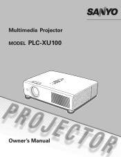 Sanyo PLC-XU100 Owners Manual