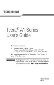 Toshiba Tecra A1 User Manual