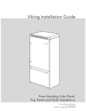Viking VCFF036SS Side Panel Kit Instructions