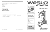 Weslo 750 Instruction Manual