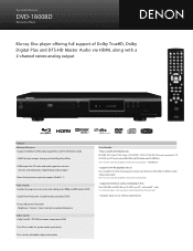 Denon DVD1800BD Literature/Product Sheet