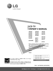 LG 47LF11 Owner's Manual (English)