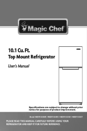 Magic Chef HMDR1000WE User Manual