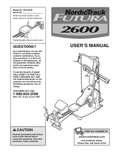 NordicTrack Futura 2600 English Manual